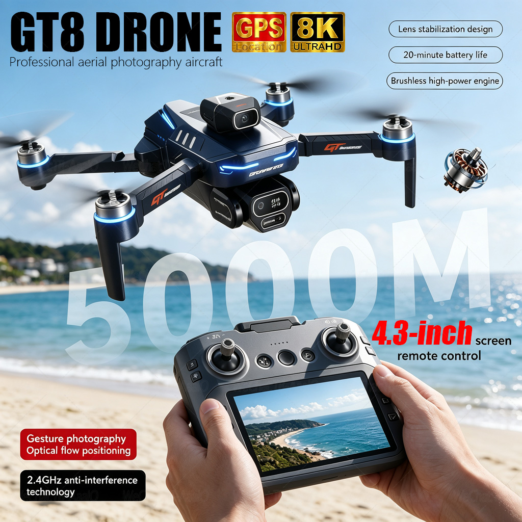 NEUE GT8 HD RC-Drohne 4K Profe – Drone Camera Night Vision Bewertung und Preis